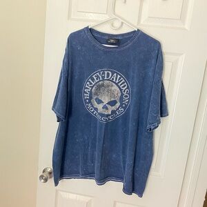 Harley-Davidson Men’s Blue Graphic T-Shirt, Size XXL